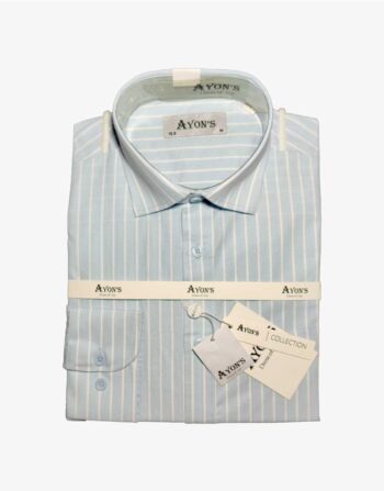 Sky Blue White Stripe 504