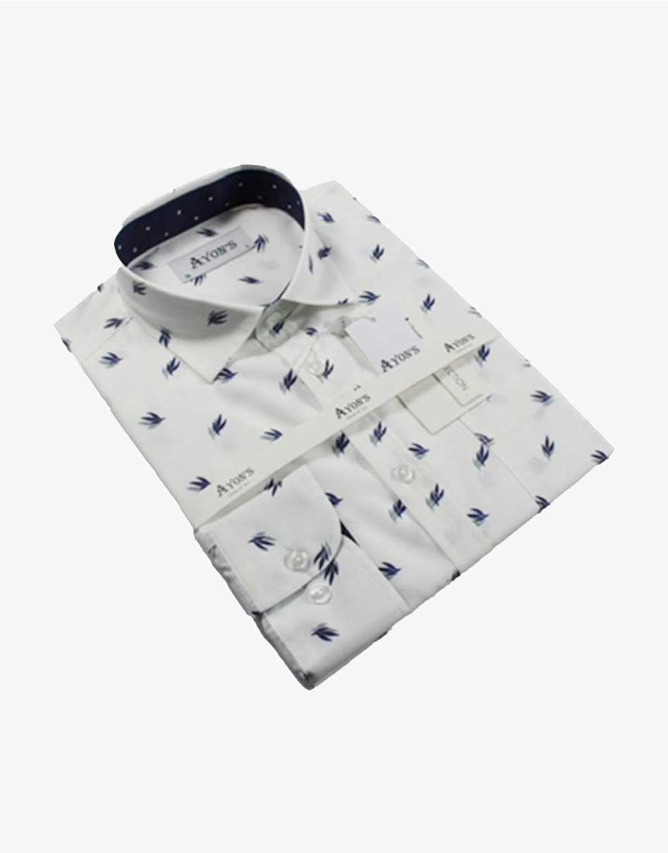 Shirt-101_Mens_L-S_100_Cotton_White_Print_img-1.jpg Men’s L/S 100% Cotton White Print 101 - Image 1