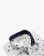 Men’s L/S 100% Cotton White Print 101 - Image 2