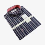 Men’s L/S Blue Mixer Stripe 103