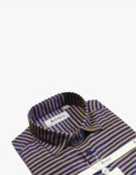 Men’s Rajshahi Silk Blue Brown Stripe 106 - Image 2