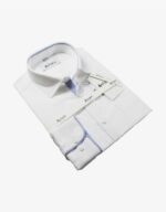 Men’s L/S 100% Cotton White Print 110